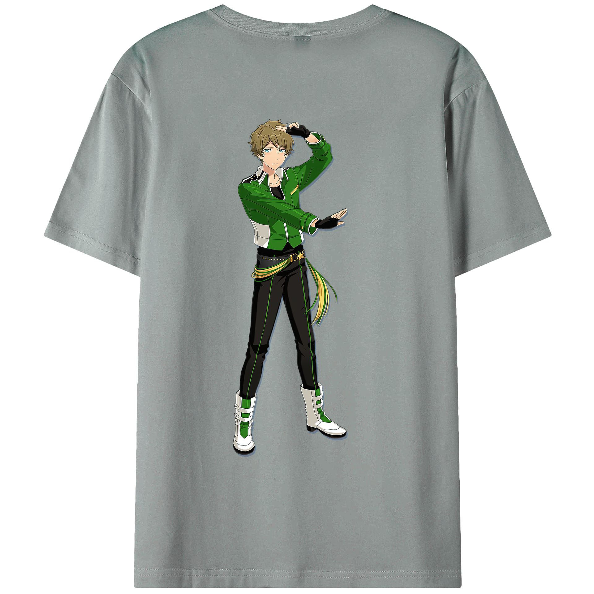 （画像用） あんさんぶるスターズ! Ensemble Stars 綿100％ メンズ半袖Tシャツ（バックプリント） 通気性